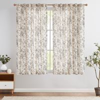 PRICES MAY VARY. Floral Linen Blend Curtains: Bring a sense of elegance to your home by JINCHAN flower curtains. Package includes 2 panels in 50 inch wide by 63 inch long each, 100 by 63 combined. Patterned with elaborate peony flowers, these drapes beautifully frame your windows with a farmhouse style Light Filtering Curtains: Designed with lovely trims on the edges, these flax curtain panels strike a balance between functionality and aesthetics, in a soft and hazy effect. They provide sufficie