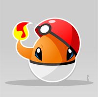 Pokémon illustration by Karianne Hutchinson Illustration pokeball niantic Nintendo Pokémon art artist fan art fanart vector design graphic charmander