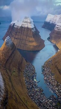 luigichiurchi on Instagram: •Who would live in this city?😵🌍.*• Klaksvík, located up in the north of the Faroe Islands, is a city started by combining small towns in…