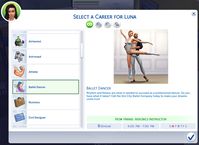 Mod The Sims - Ballet Dancer Career