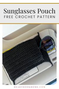 Always losing your glasses? If you're anything like me, you have different pairs of glasses for different locations/activities. Keep your sunglasses handy using this visor pouch free crochet pattern!