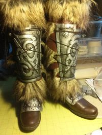 Skyrim boots. Made by Gaelhunter Cosplay.