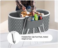 Foldable Dog Bathtub Elevated Grey Shower Station for Small & Medium Dogs & Cats

Foldable Space-Saving Structure: Tired of struggling with tight spaces that make pet bathing difficult? Our foldable pet bathtub is specifically designed for compact spaces. Whether it's in your shower, ceramic bathtub, or even your outdoor patio, you can easily bathe your pets in these smaller areas. Once folded, its 8-inch compact width makes storage a breeze, fitting neatly into home gaps or corners without taking up valuable space.