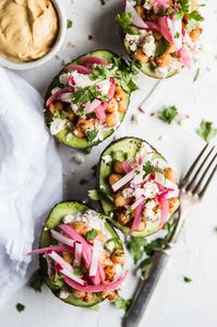 Stuffed avocados, full of tuna salad and smoky chickpeas, are an ideal dinner for the dog days, when it’s too hot to even fire up the grill. Plus, they’re healthy, filling and fast.