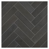 1-1/2" x 6" Herringbone Harmony | Deep Basalt - Honed