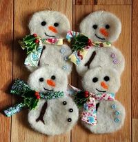 Felted snowmen