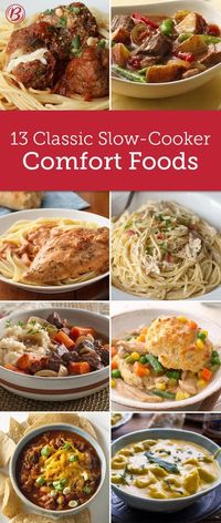 Comfort food and slow cookers go hand-in-hand with these classic, cozy meals that are ready when you walk in the door. From hearty pastas to classic pot pies, these are the recipes you'll turn to all winter long.