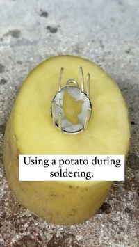 metalsmithsociety on Instagram: Here is a tip from @hghjewelryinstitute - “I use potato for fixing the prongs and soldering them, it makes supporting the prong setting…