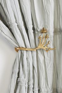 Sold individually Hanging hardware included Brass Imported | Toadstool Tieback by Anthropologie in Brown, Size: LEFT