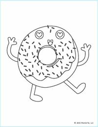 11 Free Printable Donut Coloring Pages