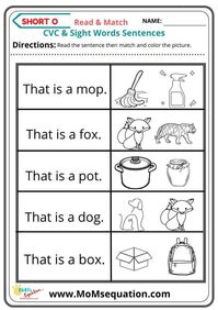 This phonics booklet helps your students to practice CVC words and sight words with simple sentences. It is a perfect match for homework and homeschooling.