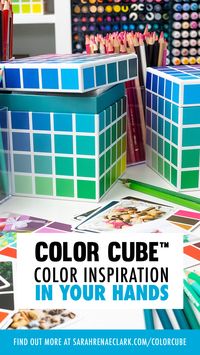 The new Color Cube makes color selection easy and fun! With 250 color palettes as handy cards to help build your confidence in choosing colors that look good. Find out more at sarahrenaeclark.com