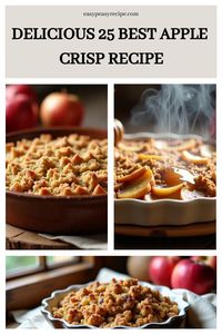 Looking for the quintessential fall dessert? Try out these 25 best apple crisp recipes to satisfy your autumn cravings. From classic recipes to creative twists, these dishes are perfect for cozy nights in or holiday gatherings. Whether you prefer a traditional apple crisp or a unique variation with added ingredients like caramel or pecans, there's a recipe here for everyone.