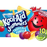 Free 2-day shipping. Buy Kool-Aid Jammers Tropical Punch Artificially Flavored Soft Drink, 10 ct Box, 6 fl oz Pouches at Walmart.com