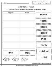 irregular plural nouns worksheet