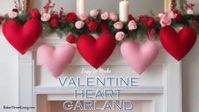 A simple to make Felt Valentine's Heart Garland that gives any room a classaic look.