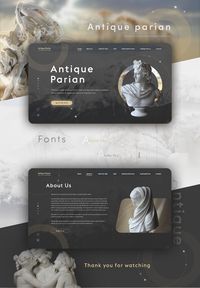 Design for website antique parian wares on Behance