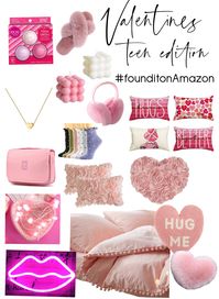 #ValentinesDay2023 Teen edition. All the pink for your teen's pink room #founditonamazon #pink #valentinesday