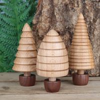 3 Wooden Tree Ornaments, Made From Beech & Walnut, Ideal Housewarming Present or for That Special Holiday or Birthday Gift - Etsy