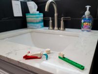 LEGO Toothbrush and Toothpaste | I knew that teal banana wou… | Flickr