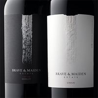 CF Napa's Brave & Maiden Wine Packaging Design & Logo. To See This Design And Many More, Click Here.