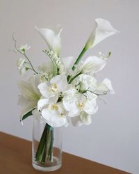 #bouquet #wedding #flowers #white #o#orchids #lily