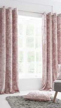 If you love pink interior design, these velvet curtains were made for you. Perfect for adding some glamour to your living room or master bedroom.