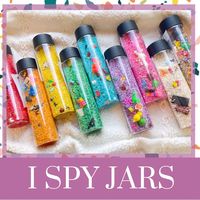 New Creative Fun I Spy Jars Individual Made Each Jar Comes With 15 Neat Items To Search For. Items Are Hidden In Rice Grains Comes With A Sheet Of Items To Look For! Each Jar Has Additional Goodies You Never Know What You Will Find Each Jar Is Hand Made Listing Is For One Jar Ships Fast!