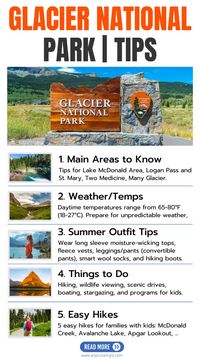 Your complete guide with crucial visiting tips for Glacier National Park in the summer months: June, July, and August. With weather insights, packing and outfit tips (what to wear), road openings and closures, things to do, and 5 easy hikes for kids. For your perfect itinerary and road trip planning. Tips for Lake McDonald, Two Medicine, Many Glacier, and more areas.