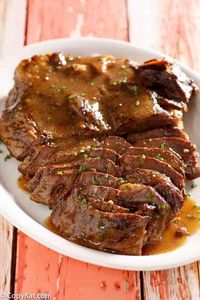 The absolute best to die for pot roast recipe ever! So simple to make in a crockpot slow cooker or Instant Pot. Click to get the easy recipe and watch the video. See the 3 surprising ingredients that combine to make this pot roast so tasty. #potroast #beefroast #beefrecipes #slowcooker #crockpotrecipes #instantpotrecipes #easydinnerrecipe