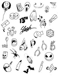 10 full page printable flash sheets for Friday 13 & Halloween, hope you enjoy!