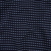 Italian Sargasso Sea and Navy Dotted Stripes Cotton Jacquard - Jacquard - Cotton - Fashion Fabrics