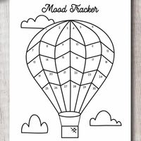 Mood Tracker Printable Hot Air Balloon Insert for Bullet | Etsy