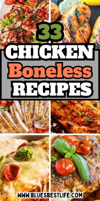 Discover fast and easy chicken breast dinner recipes with the best baked, grilled, seared, or roasted boneless skinless chicken. These simple and tender dishes offer delicious dinner ideas with chicken that will become family favorites.