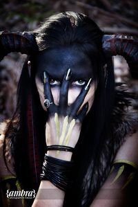 The pagan priestess | Ambra Photography & Makeup horns, dark, macabre