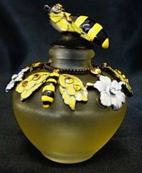 Hand Blown Glass Perfume Bottles | New Yellow Hand Blown Glass Bumble Bee Perfume Bottle