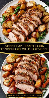 This Sheet Pan Roast Pork Tenderloin with Potatoes is a perfect one-pan meal that’s simple to prepare and full of flavor. Juicy, seasoned pork tenderloin is roasted alongside golden, crispy potatoes, creating a hearty and satisfying dish with minimal cleanup. Perfect for busy weeknights or a stress-free family dinner!