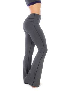 33" Yoga Essential Fitted Flare Pant in Heather Charcoal | Green Apple Active | Green Apple Active