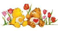 Care Bears: Funshine and Tenderheart Bear with Tulips