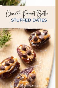 Salted Chocolate Dipped Peanut Butter Stuffed Dates