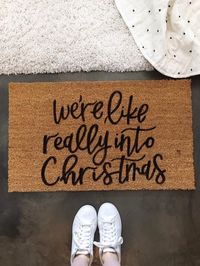 Christmas Door mat- Holiday Doormat, Christmas Decor, Welcome Mat, Housewarming Gift, Cute Doormat,