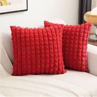 New In Box Futei Red Decorative Throw Pillow Covers 18x18 Inch Set Of 2,Square Cushion Case,Fluffy Faux Rabbit Fur Plaid & Soft Velvet Back Faux Rabbit Fur Size:18 X 18 Inch / 45 X 45cm-Pack Of 2,No Insertplease Allow 1~2cm Deviation Because Of Hand-Cutting And Sewing. High Quality:The Front Of Pillow Covers Are Made Of Faux Rabbit Fur Plaid,Fluffy And Soft,No Shedding.Velvet On The Back, Super Soft And Comfort Touch Without Color Fading.A Hidden Built-In Zipper On The Side Of The Pillowcase For Easy Insert Or Remove Pillow Inserts. Modern Decorations: Rich Solid Throw Pillow Covers, Brings Luxury Look To Your Home Decorative, Bed, Sofa, Couch, Living Room,Bedroom,Office,Chair, Car, P