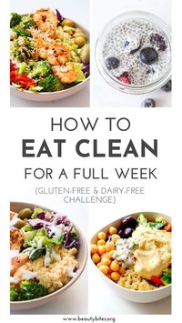 7-Day Dairy-Free Gluten-Free Meal Plan and Challenge with healthy and tasty anti-inflammatory recipes to have more energy, feel better and maybe even lose weight! The challenge includes dairy-free and gluten-free recipes for breakfast, lunch and dinner and you can meal prep or make ahead most of them. Also included: dairy-free and gluten-free grocery list and printable meal planner | Anti-Inflammatory Diet | Clean Eating For Beginners