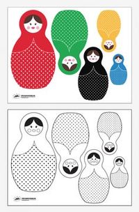 Free Printable Russian Dolls for Sochi Winter Olympics