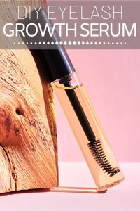 Grow Long Lashes with this DIY natural eyelash serum recipe using castor oil, lavender essential oil and rosemary essential oil.  Homemade eyelash serum is easy to make and wonderful to add to your beauty routine.   Natural beauty products save money than the high price of store bought. Get the full diy recipe.