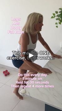 514K views · 3.4K reactions | Short on time to workout? Then try this easy exercise, all you need is a countertop or a chair. Do it for 1 minute, rest for 30 seconds, then repeat 4 more times - or as many as you can do. One is even better than nothing! 👍🏽 | Petra Genco