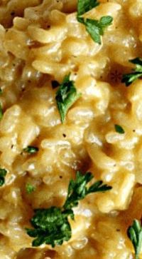 Creamy Parmesan Risotto - perfect as a first course or side dish, or served along side a pan-seared steak or fish.