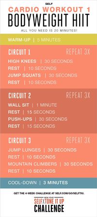 Bodyweight HIIT Cardio Workout - Self x Tone It Up Challenge