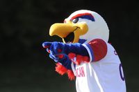 American University Eagles mascot, Clawed the Eagle.