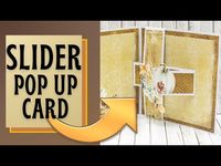 NO CUTTING DIES Super Easy SLIDER POP UP CARD Tutorial - YouTube